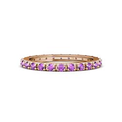 Gracie ctw Amethyst Women Eternity Band ctw Amethyst French Set Womens Eternity Band in K Rose Gold
