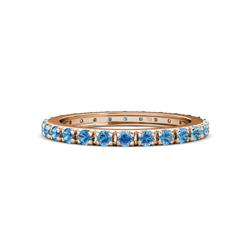Gracie ctw Blue Topaz Women Eternity Band ctw Blue Topaz French Set Womens Eternity Band in K Rose Gold
