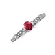 3 - Kiara 0.65 ctw Ruby Oval Shape (6x4 mm) Solitaire Plus accented Natural Diamond Engagement Ring 