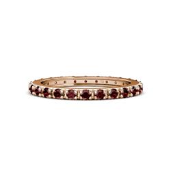 Gracie ctw Red Garnet Women Eternity Band ctw Red Garnet French Set Womens Eternity Band in K Rose Gold