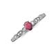 3 - Kiara 0.83 ctw Rhodolite Garnet Oval Shape (6x4 mm) Solitaire Plus accented Natural Diamond Engagement Ring 