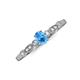 3 - Kiara 0.78 ctw Blue Topaz Oval Shape (6x4 mm) Solitaire Plus accented Natural Diamond Engagement Ring 