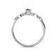 4 - Kiara 0.78 ctw Blue Topaz Oval Shape (6x4 mm) Solitaire Plus accented Natural Diamond Engagement Ring 