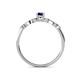 4 - Kiara 0.80 ctw Blue Sapphire Oval Shape (6x4 mm) Solitaire Plus accented Natural Diamond Engagement Ring 