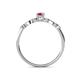 4 - Kiara 0.70 ctw Pink Tourmaline Oval Shape (6x4 mm) Solitaire Plus accented Natural Diamond Engagement Ring 