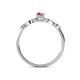 4 - Kiara 0.83 ctw Rhodolite Garnet Oval Shape (6x4 mm) Solitaire Plus accented Natural Diamond Engagement Ring 