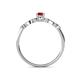 4 - Kiara 0.65 ctw Ruby Oval Shape (6x4 mm) Solitaire Plus accented Natural Diamond Engagement Ring 