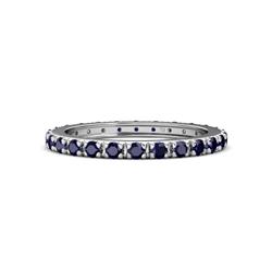 Gracie ctw Blue Sapphire Women Eternity Band ctw Blue Sapphire French Set Womens Eternity Band in Platinum