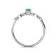 4 - Kiara 0.58 ctw Emerald Oval Shape (6x4 mm) Solitaire Plus accented Natural Diamond Engagement Ring 