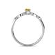 4 - Kiara 0.64 ctw Citrine Oval Shape (6x4 mm) Solitaire Plus accented Natural Diamond Engagement Ring 