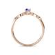 4 - Kiara 0.70 ctw Tanzanite Oval Shape (6x4 mm) Solitaire Plus accented Natural Diamond Engagement Ring 