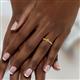 6 - Kiara 0.64 ctw Citrine Oval Shape (6x4 mm) Solitaire Plus accented Natural Diamond Engagement Ring 