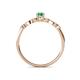 4 - Kiara 0.58 ctw Emerald Oval Shape (6x4 mm) Solitaire Plus accented Natural Diamond Engagement Ring 