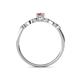 4 - Kiara 0.60 ctw Morganite Oval Shape (6x4 mm) Solitaire Plus accented Natural Diamond Engagement Ring 