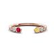 1 - Makena Ruby and Yellow Sapphire Open Wedding Band 