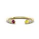 1 - Makena Rhodolite Garnet and Yellow Diamond Open Wedding Band 