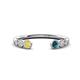 1 - Makena Yellow Sapphire and Blue Diamond Open Wedding Band 