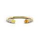 1 - Makena Yellow Sapphire and Citrine Open Wedding Band 