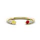 1 - Makena Yellow Sapphire and Ruby Open Wedding Band 