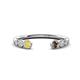 1 - Makena Yellow Sapphire and Smoky Quartz Open Wedding Band 