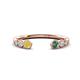1 - Makena Yellow Diamond and Created Alexandrite Open Wedding Band 