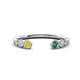 1 - Makena Yellow Diamond and Created Alexandrite Open Wedding Band 