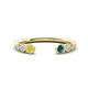 1 - Makena Yellow Diamond and Blue Diamond Open Wedding Band 