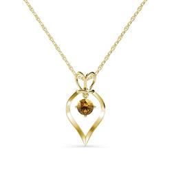 Sallie Citrine Heart Pendant Citrine Royal Heart Pendant Necklace ct K Yellow GoldIncluded Inches K Yellow Gold Chain