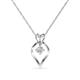 1 - Sallie White Sapphire Heart Pendant 