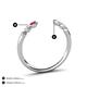 3 - Makena Ruby and Pink Sapphire Open Wedding Band 