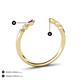 3 - Makena Rhodolite Garnet and Yellow Diamond Open Wedding Band 