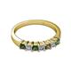 2 - Evia 3.00 mm Diamond and Lab Created Alexandrite Wedding Band 