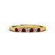 2 - Fiala 2.00 mm Ruby and Diamond 7 Stone Wedding Band 