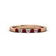 2 - Fiala 2.00 mm Ruby and Diamond 7 Stone Wedding Band 