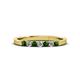 2 - Fiala 2.00 mm Green Garnet and Diamond 7 Stone Wedding Band 