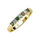 3 - Evia 3.00 mm Diamond and Lab Created Alexandrite Wedding Band 