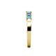 5 - Evia 3.00 mm Blue Topaz and Diamond Wedding Band 