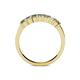 4 - Evia 3.00 mm Diamond and Lab Created Alexandrite Wedding Band 