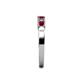 5 - Evia 3.00 mm Ruby and Diamond Wedding Band 