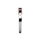 5 - Evia 3.00 mm Red Garnet and Diamond Wedding Band 