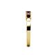 5 - Evia 3.00 mm Red Garnet and Diamond Wedding Band 