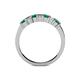 4 - Evia 3.00 mm Emerald and Diamond Wedding Band 