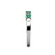 5 - Evia 3.00 mm Emerald and Diamond Wedding Band 