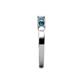 5 - Evia 3.00 mm Blue and White Diamond Wedding Band 