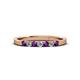 2 - Fiala 2.00 mm Amethyst and Diamond 7 Stone Wedding Band 