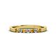 2 - Fiala 2.00 mm Citrine and Diamond 7 Stone Wedding Band 