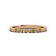 2 - Fiala 2.00 mm Citrine and Diamond 7 Stone Wedding Band 