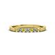 2 - Fiala 2.00 mm Yellow Sapphire and Diamond 7 Stone Wedding Band 