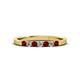 2 - Fiala 2.00 mm Ruby and Diamond 7 Stone Wedding Band 