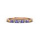 2 - Fiala 2.00 mm Tanzanite and Diamond 7 Stone Wedding Band 